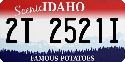 ID license plate 2T2521I