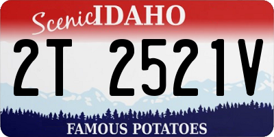 ID license plate 2T2521V