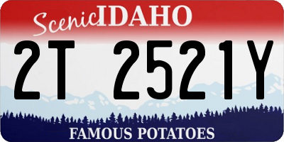 ID license plate 2T2521Y
