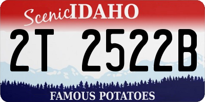 ID license plate 2T2522B
