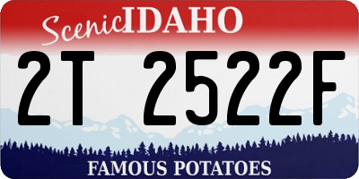 ID license plate 2T2522F