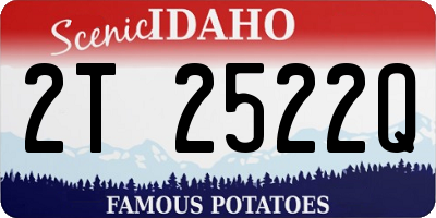 ID license plate 2T2522Q