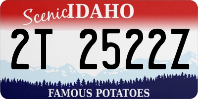 ID license plate 2T2522Z