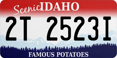 ID license plate 2T2523I