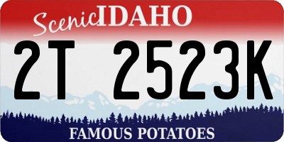 ID license plate 2T2523K