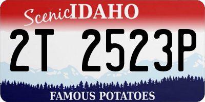 ID license plate 2T2523P