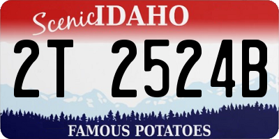 ID license plate 2T2524B