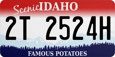 ID license plate 2T2524H