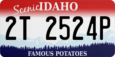 ID license plate 2T2524P