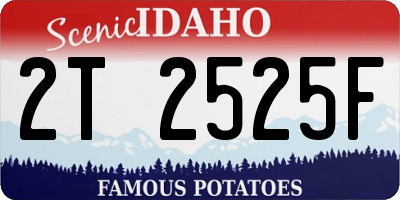 ID license plate 2T2525F