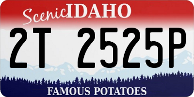 ID license plate 2T2525P