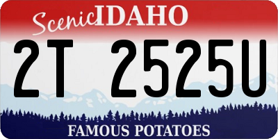 ID license plate 2T2525U
