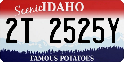 ID license plate 2T2525Y