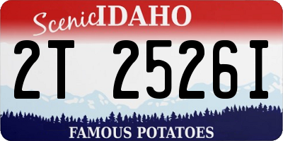 ID license plate 2T2526I
