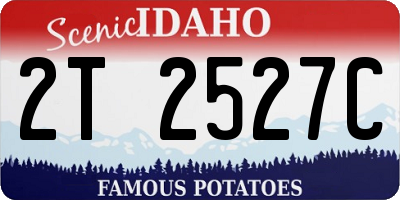 ID license plate 2T2527C