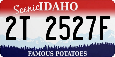 ID license plate 2T2527F