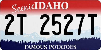 ID license plate 2T2527T