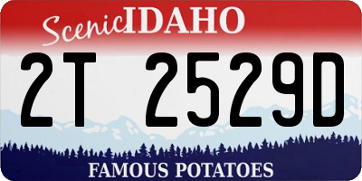 ID license plate 2T2529D