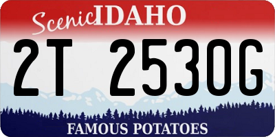 ID license plate 2T2530G