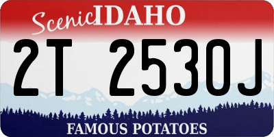 ID license plate 2T2530J