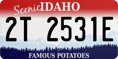 ID license plate 2T2531E