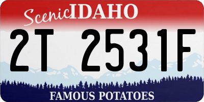 ID license plate 2T2531F