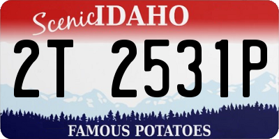 ID license plate 2T2531P