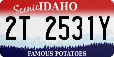 ID license plate 2T2531Y