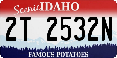 ID license plate 2T2532N