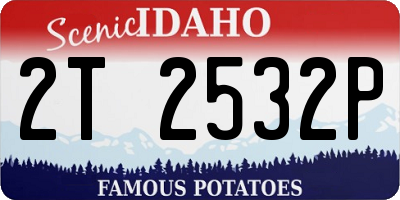 ID license plate 2T2532P