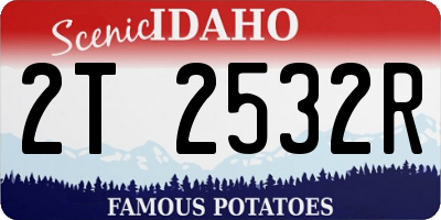 ID license plate 2T2532R