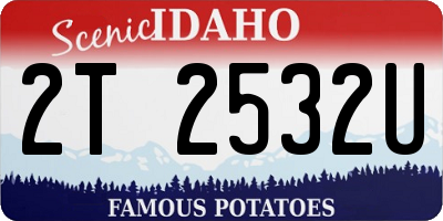 ID license plate 2T2532U