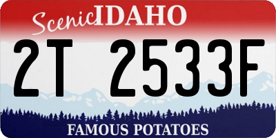 ID license plate 2T2533F