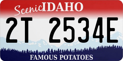 ID license plate 2T2534E