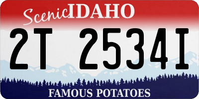 ID license plate 2T2534I