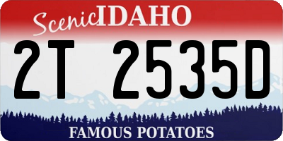 ID license plate 2T2535D