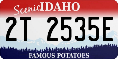 ID license plate 2T2535E