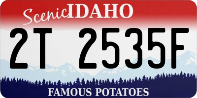 ID license plate 2T2535F