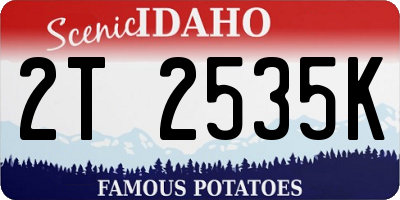 ID license plate 2T2535K