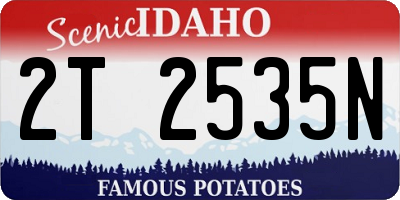 ID license plate 2T2535N