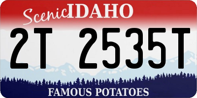 ID license plate 2T2535T