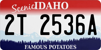 ID license plate 2T2536A