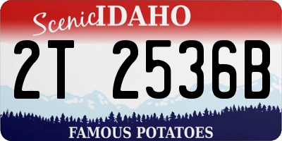 ID license plate 2T2536B