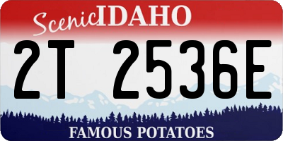ID license plate 2T2536E