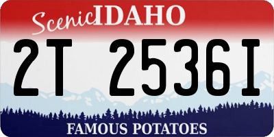 ID license plate 2T2536I