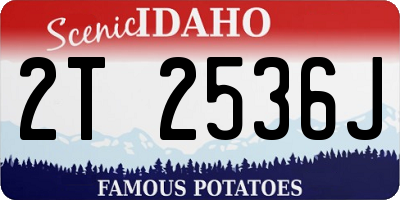 ID license plate 2T2536J