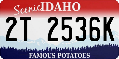 ID license plate 2T2536K
