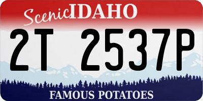 ID license plate 2T2537P
