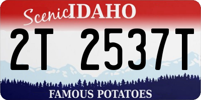 ID license plate 2T2537T