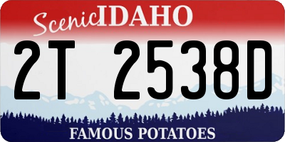 ID license plate 2T2538D